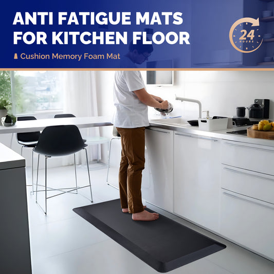 FEATOL Anti-Fatigue Mat for Standing Desk | Black