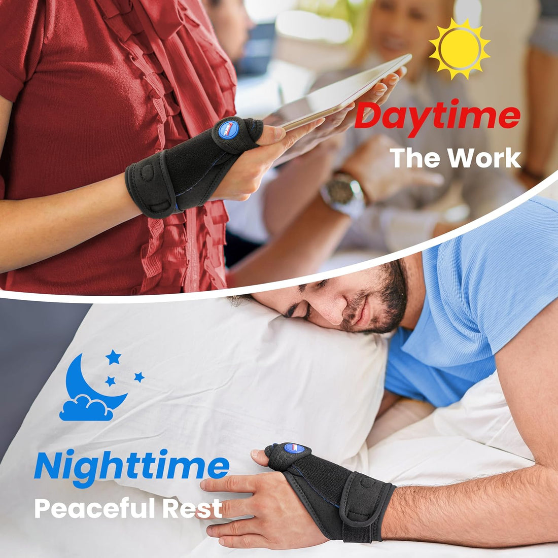 FEATOL wrist brace laid out for hand washing demonstrating proper brace cleaning preparation