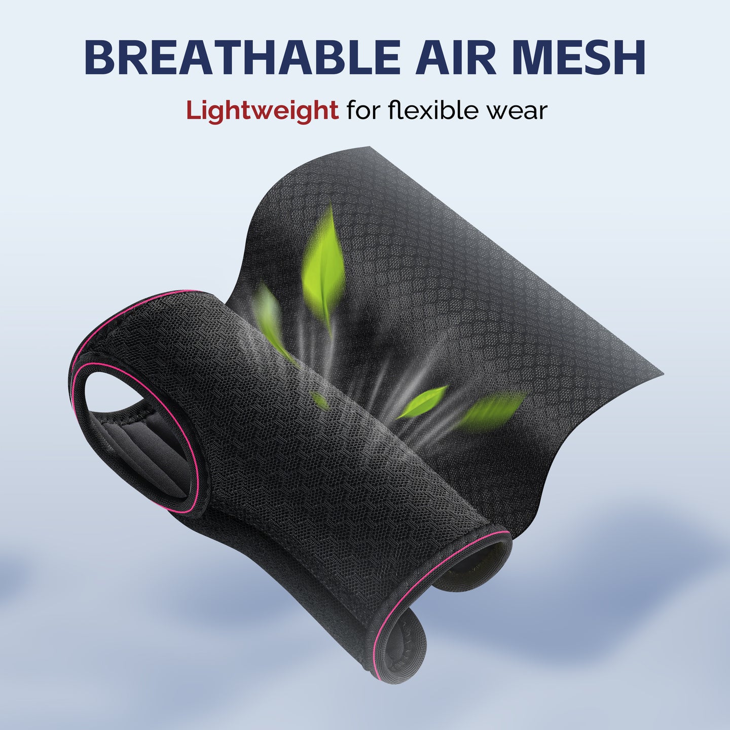 FEATOL wrist brace made of breathable air mesh fabric, lightweight design for flexible all-day wear