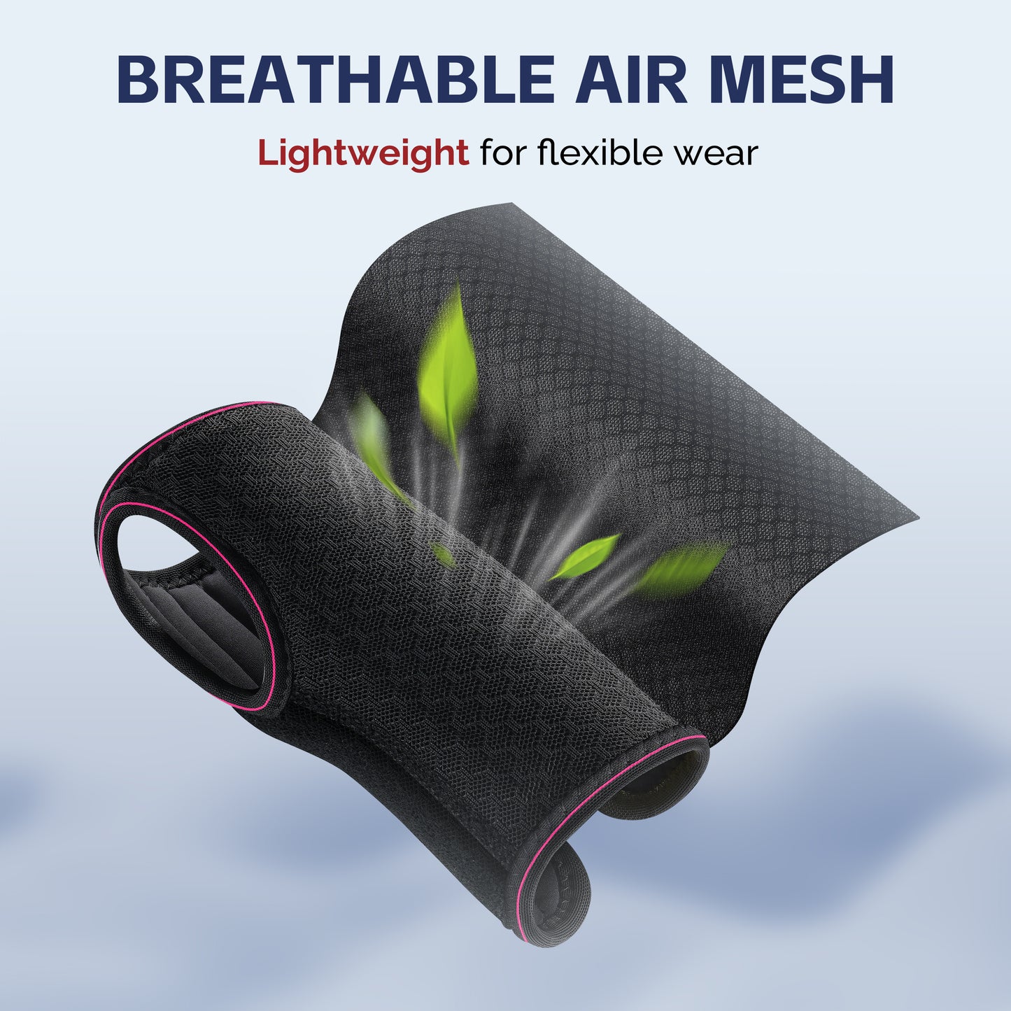 FEATOL wrist brace made of breathable air mesh fabric, lightweight design for flexible all-day wear