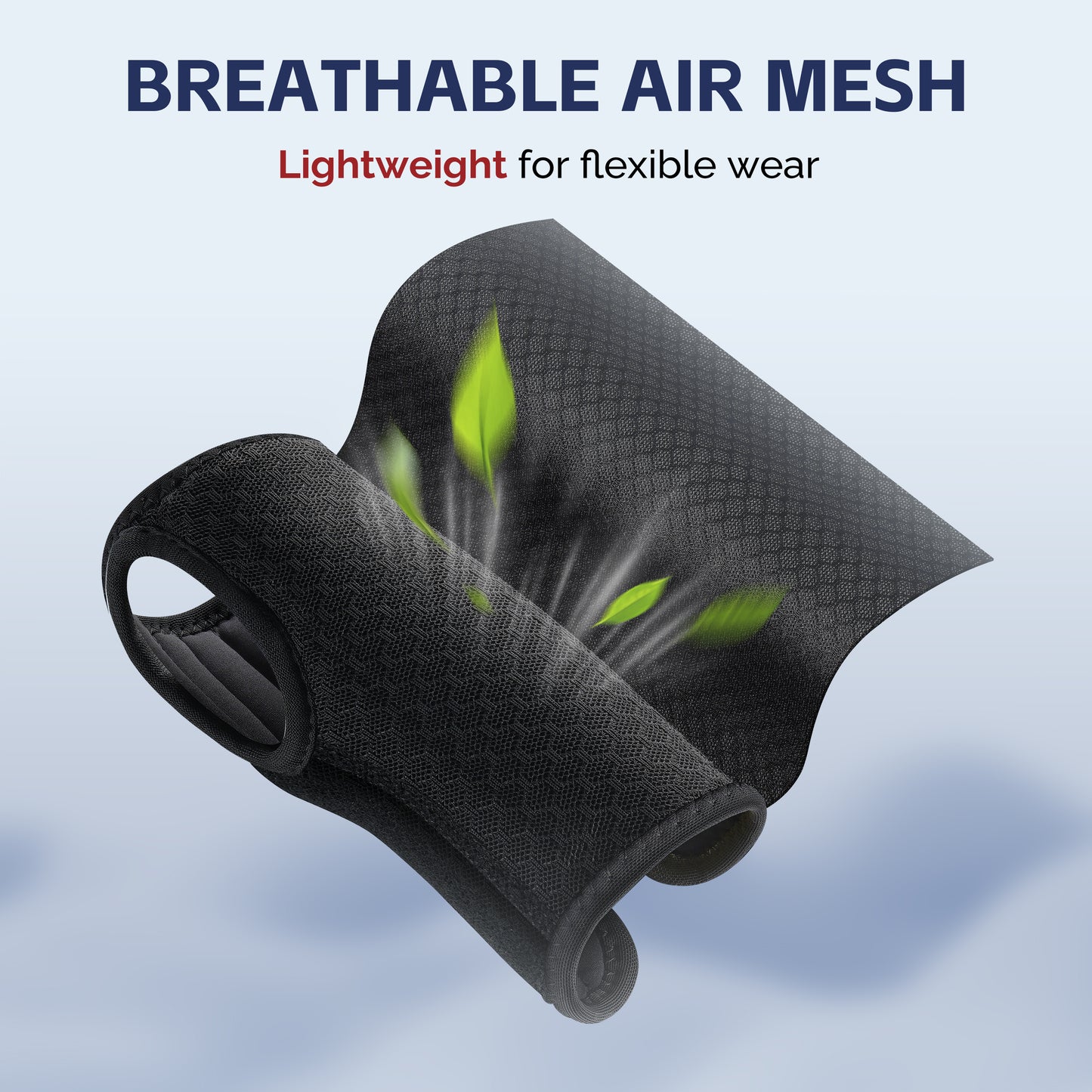 FEATOL wrist brace made of breathable air mesh fabric, lightweight design for flexible all-day wear