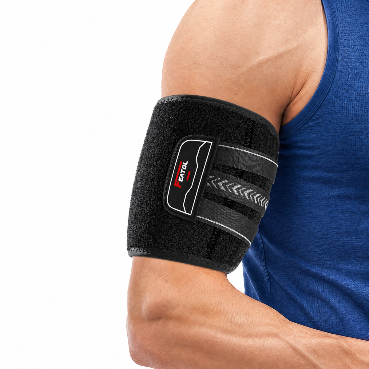 FEATOL Bicep Tendonitis Brace | Upper Arm Compression Sleeve
