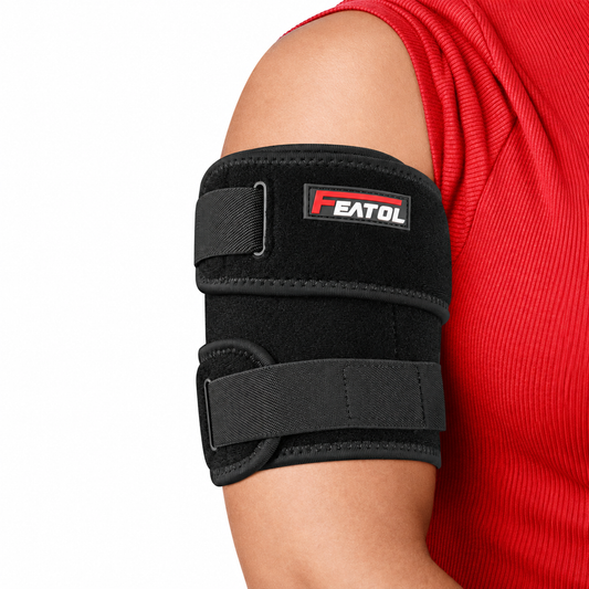 FEATOL Bicep Brace with Hot & Cold Gel Packs