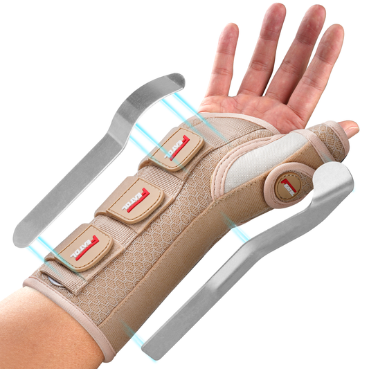 FEATOL Carpal Tunnel Wrist Brace Night Support | Beige