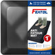 FEATOL 1-inch black anti-fatigue mat beside product packaging box.