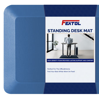 compare product FEATOL Anti-Fatigue Mat for Standing Desk | Blue