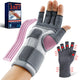 FEATOL arthritis compression glove with wrist brace and pink aluminum splint, right hand 1-set main view.