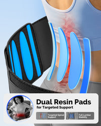 Dual resin stabilizer pads delivering targeted lumbar and spinal support.