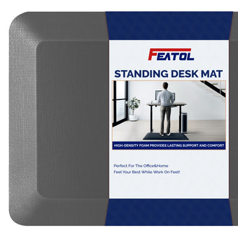compare product FEATOL Anti-Fatigue Mat for Standing Desk | Gray