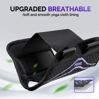 FEATOL wrist brace open view showing breathable yoga cloth lining with airflow design.