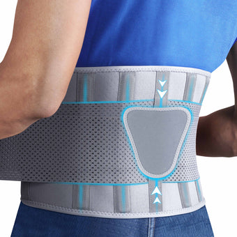 compare product FEATOL Back Brace Lumbar Support Belt | Gray