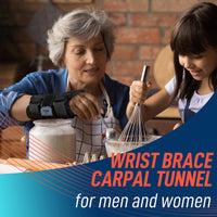 FEATOL Wrist Brace for carpal tunnel relief - suitable for men and women during daily activities