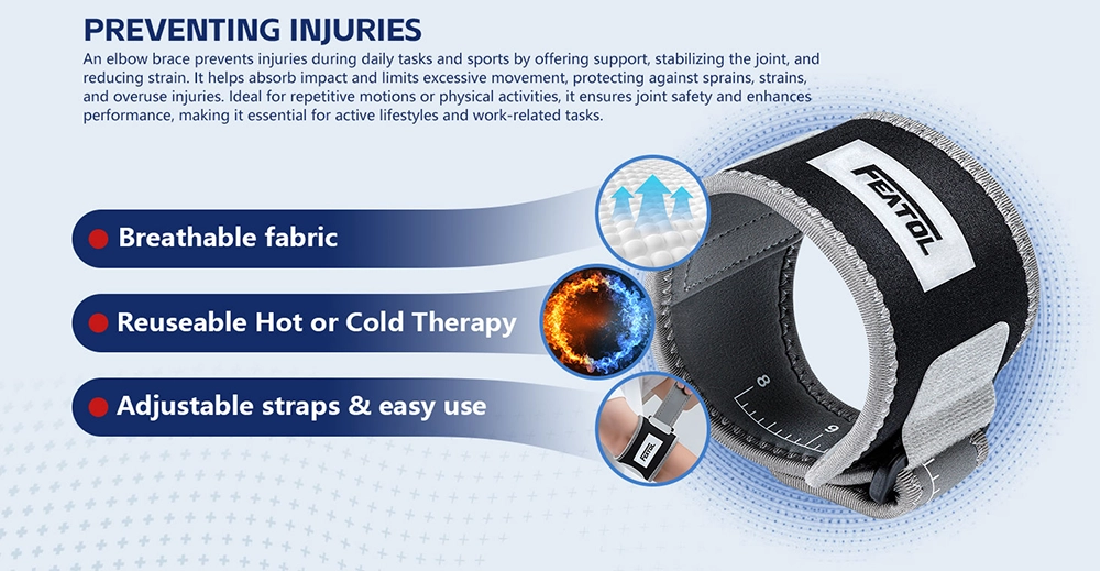 elbow support brace for preventing common injuries and strain