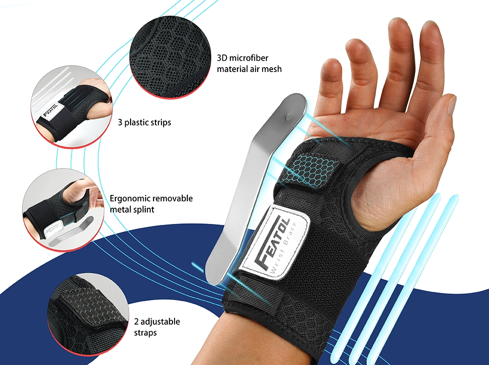 FEATOL wrist brace for typing with ergonomic support design