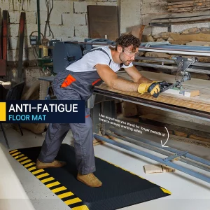 Anti-Fatigue Mat for Extended Standing, Ideal for Industrial Workstations and Assembly Lines