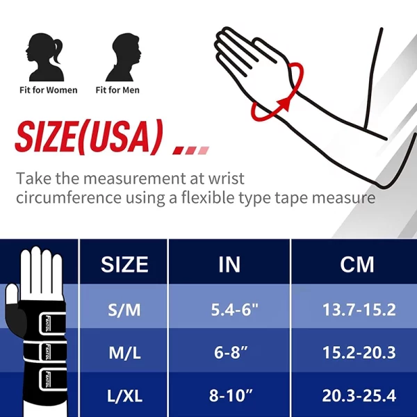 Wrist Brace Size Chart – Measure Wrist Circumference at Joint