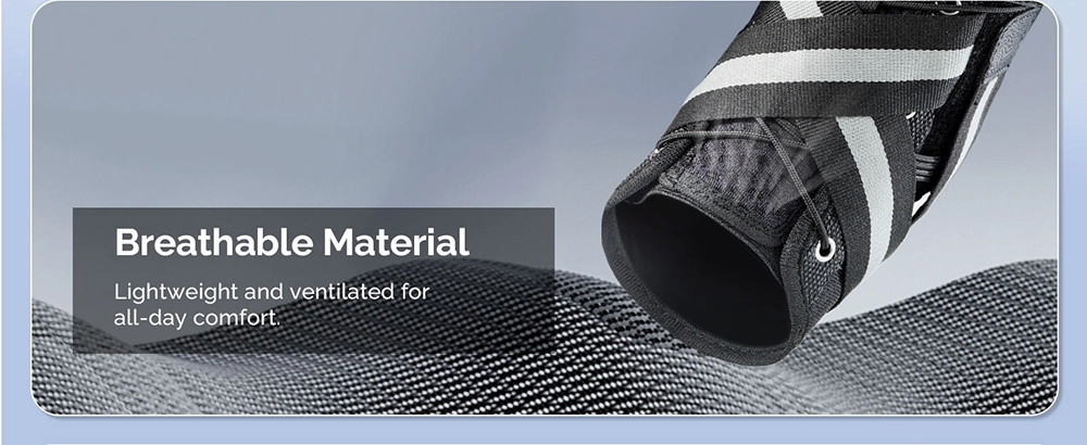 Breathable and lightweight ankle brace for all-day comfort