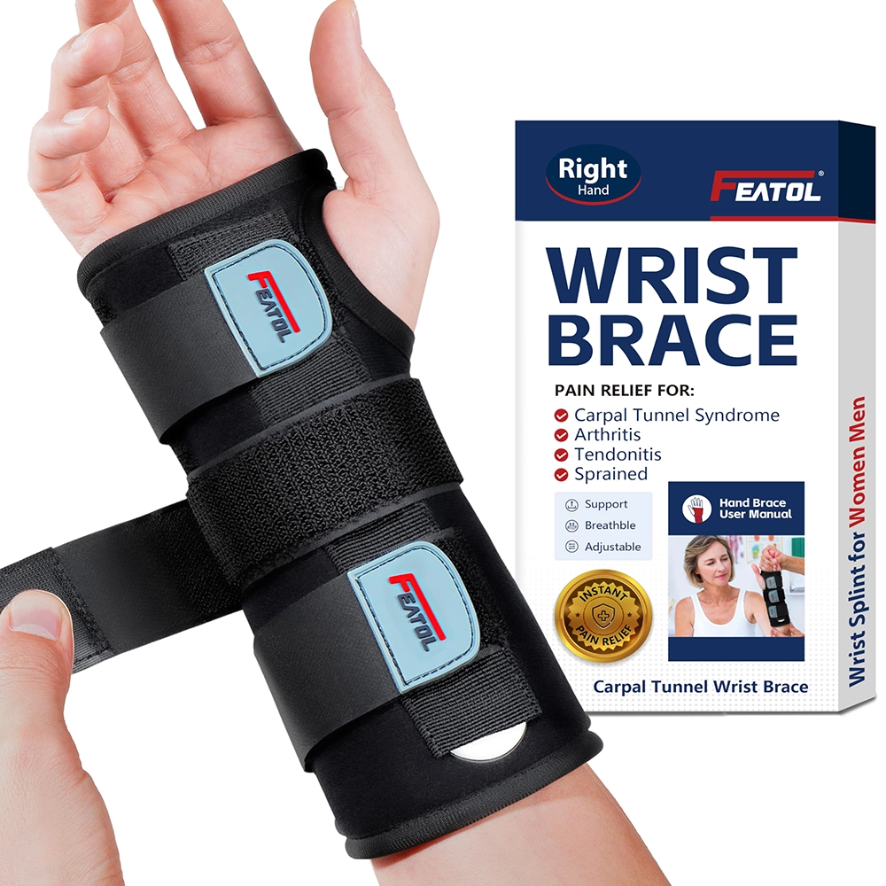 FEATOL Carpal Tunnel Brace worn for wrist support and pain prevention