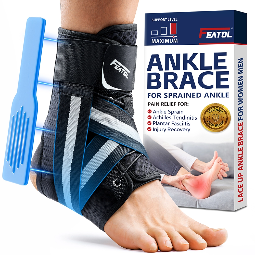 FEATOL lace-up ankle brace for sprained ankle support