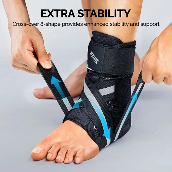 Figure-8 design provides extra ankle stability and prevents injury