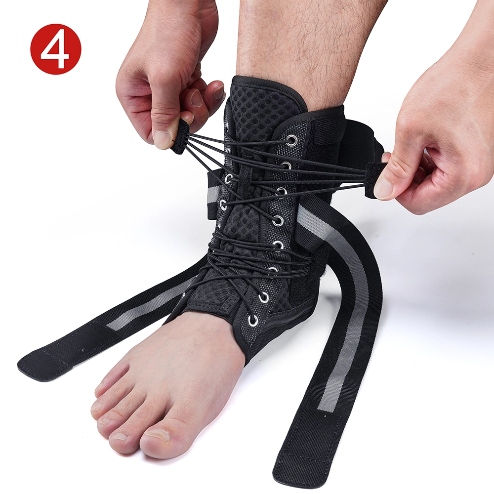 Step 4 - Tighten and secure the upper laces of FEATOL ankle brace