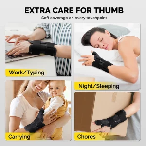carpal tunnel wrist brace night support right hand for typing sleeping and chores