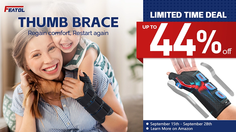 FEATOL thumb brace limited time deal up to 44% off pain relief support