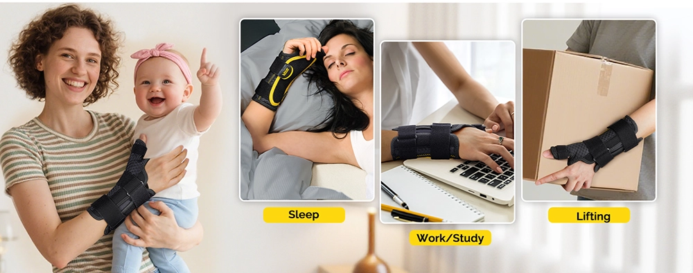 hand brace for carpal tunnel night support suitable for sleep work study and lifting