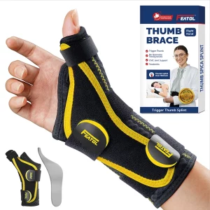 thumb spica splint right hand for trigger thumb, De Quervain’s and CMC joint support