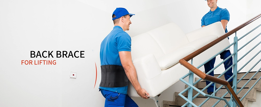 black back brace for men lower back support belt for heavy lifting at work