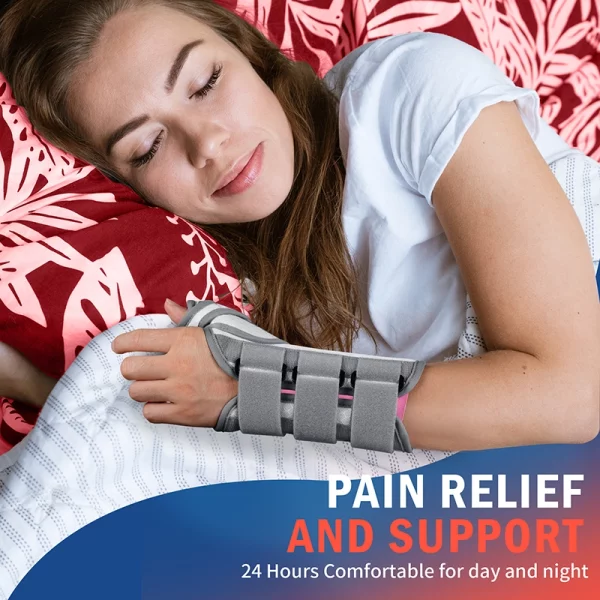 carpal tunnel wrist brace night support and daytime comfort white and pink