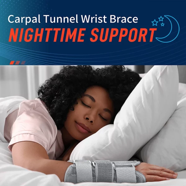 grey wrist brace for carpal tunnel night support for men and women