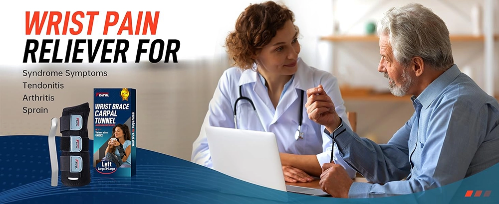 grey wrist brace pain reliever for carpal tunnel syndrome symptoms tendonitis arthritis and sprain