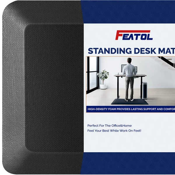 anti fatigue mats for standing desk black high density memory foam