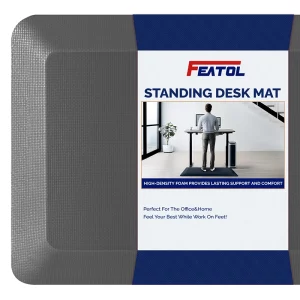 anti fatigue mats for standing desk with high-density memory foam gray