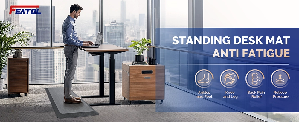 anti fatigue mats for standing relieve ankle knee and back pressure gray