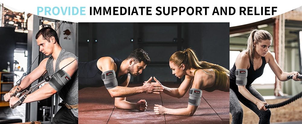 arm brace for women gym workout compression tendonitis support gray