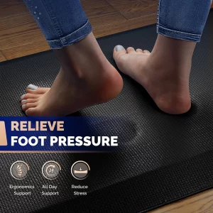 ergonomic standing mat black relieves foot pressure