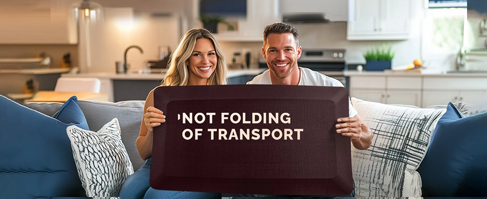 Anti fatigue mats for standing brown shipped without folding for flatter office floor mat