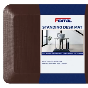 Anti fatigue mats for standing brown standing desk mat with high-density foam support