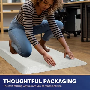 Anti fatigue mats for standing with thoughtful non-folding packaging