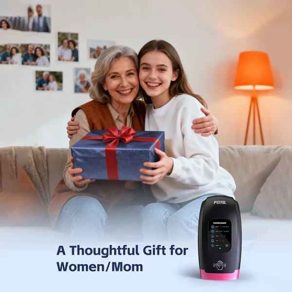 Arthritis hand massager with heat and compression (pink), thoughtful gift for women and mom