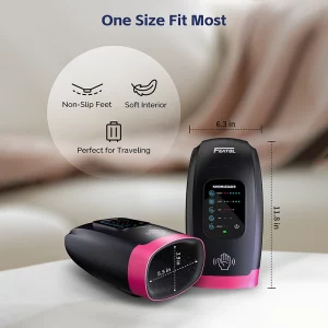 Cordless portable hand massager (pink) one size fits most, non-slip feet, soft interior, travel friendly