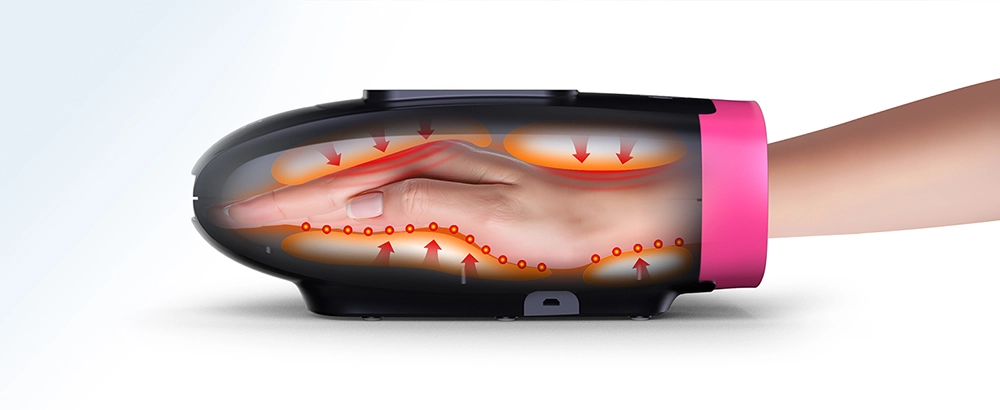 Hand massager for arthritis and carpal tunnel relief (pink)