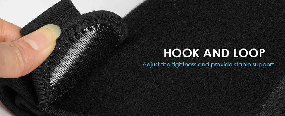 strong hook and loop upper arm compression sleeve stable support black