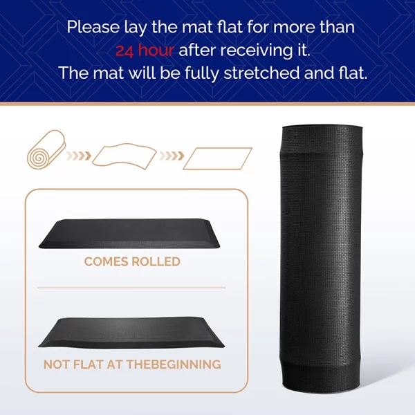 memory foam floor mat black lay flat instructions