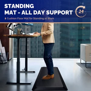standing desk mat black cushioned floor mat for standing work