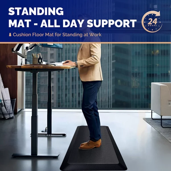 standing desk mat black cushioned floor mat for standing work