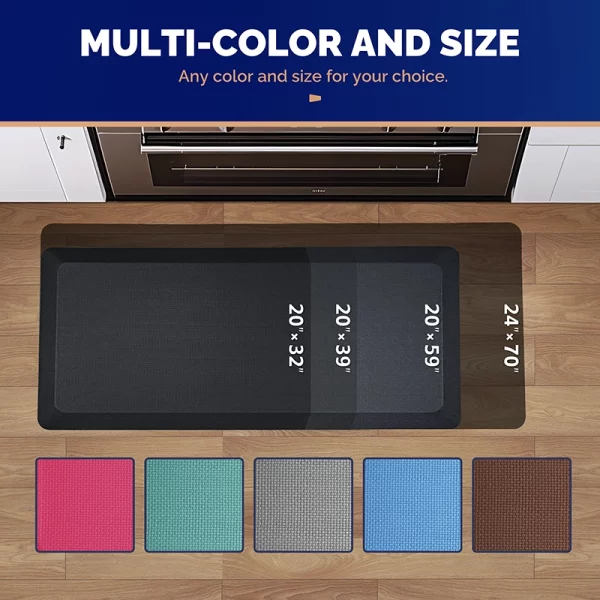 standing desk mat black multiple sizes memory foam