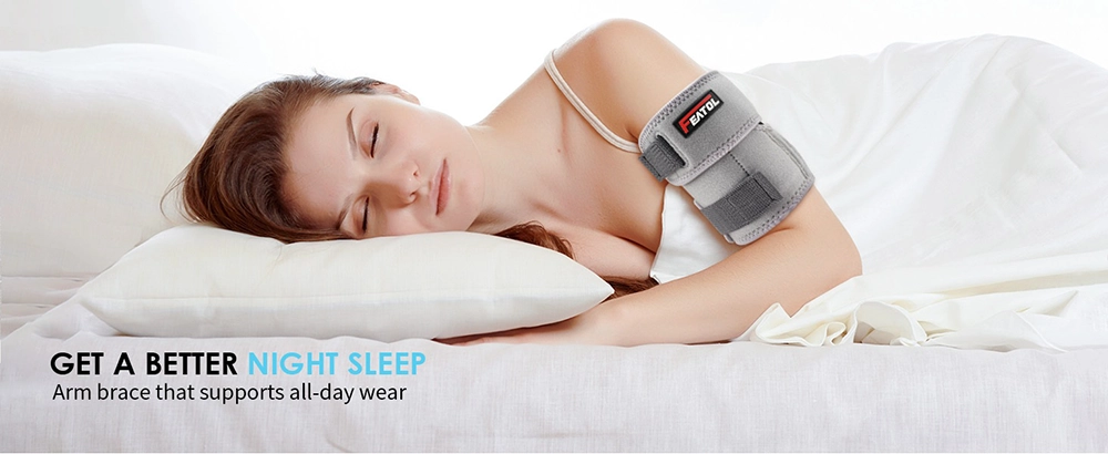 breathable upper arm brace for all day wear helps improve sleep